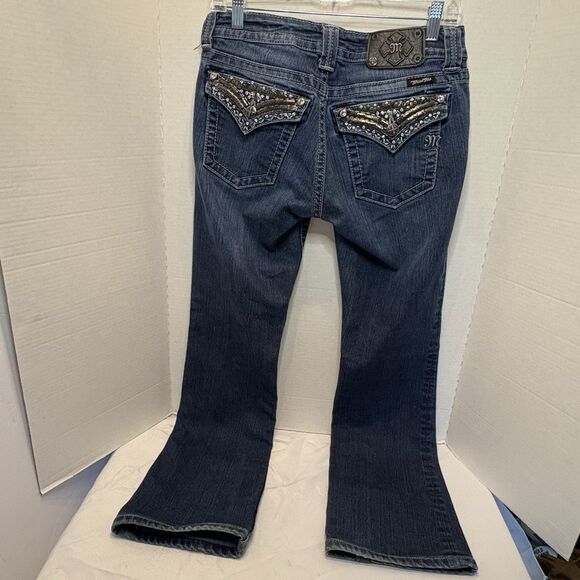 Miss Me Jeans JP5489B2 Boot Cut Distressed Size 29 Color DK131 Y2K Embroidered - Picture 4 of 12
